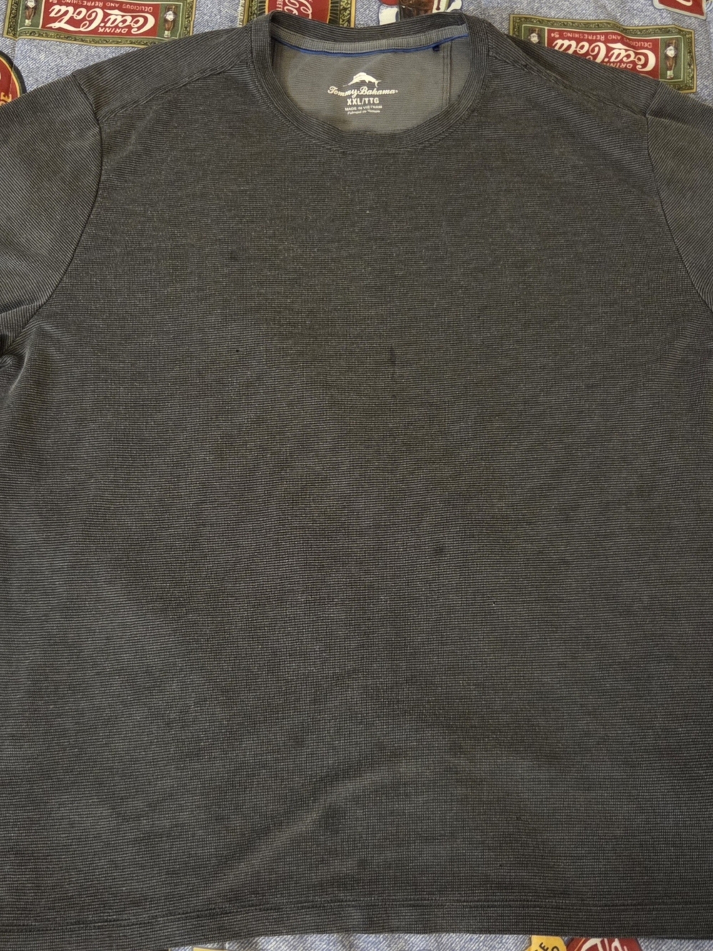 Tommy Bahama Men’s Crewneck Knit Shirt - Charcoal